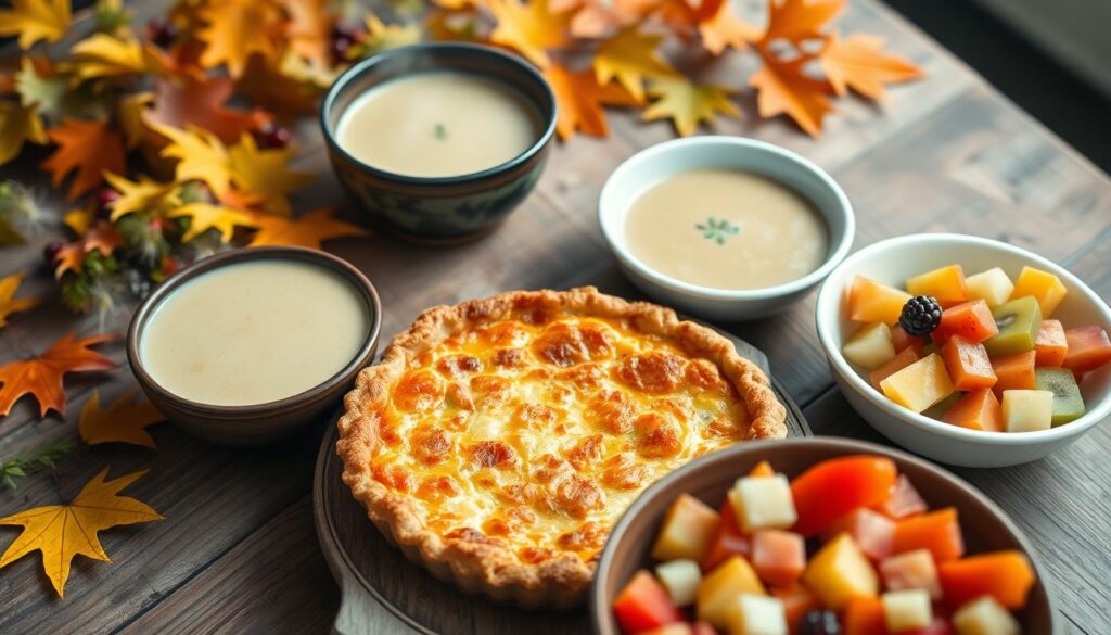 3 recettes d’automne réconfortantes : velouté, quiche et salade de fruits 3 recettes d'automne réconfortantes : velouté, quiche et salade de fruits