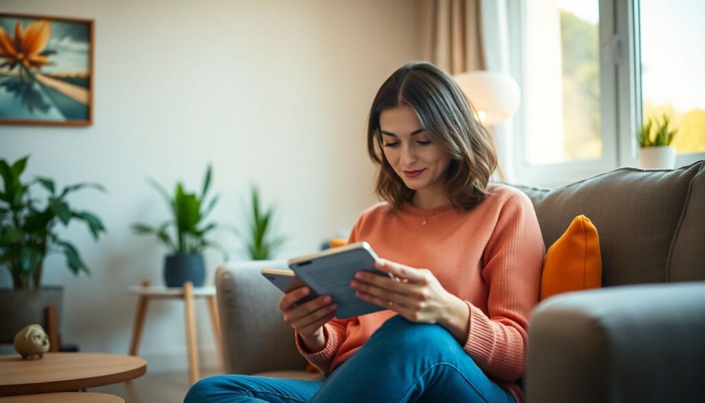 7 traits fascinants des solitaires : ces personnalités uniques qui brillent dans l’ombre Femme qui lis un article sur telephone