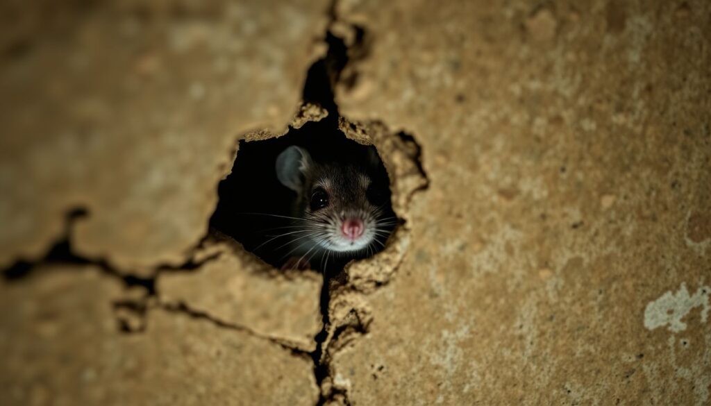 Souris dans le mur