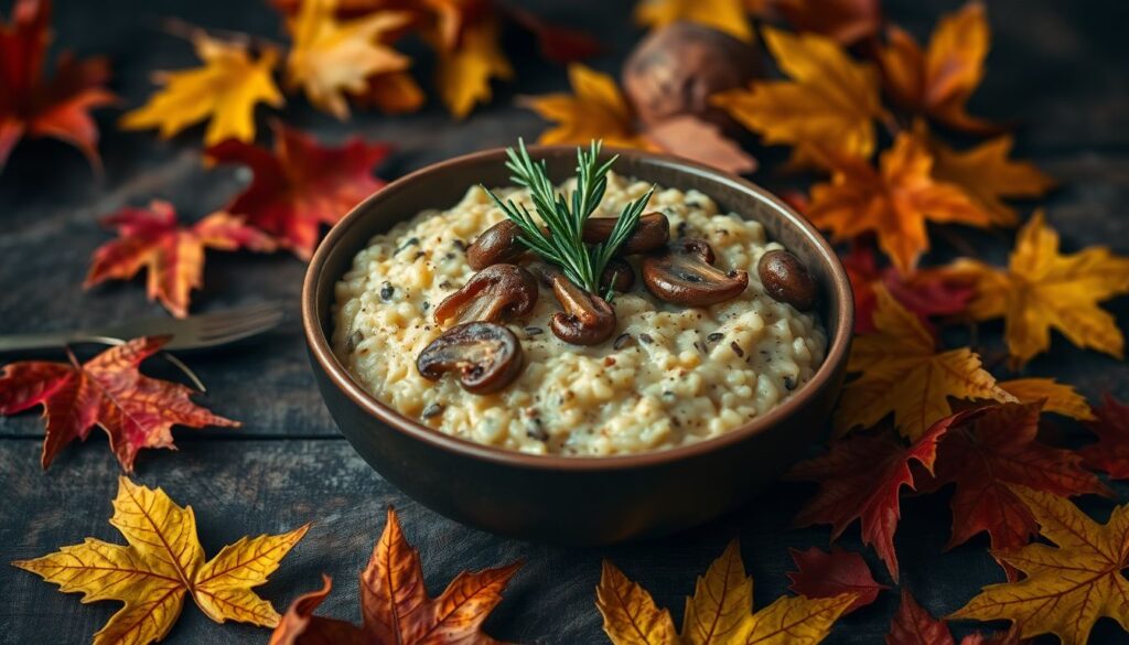 Risotto aux champignons sauvages et romarin : un délice automnal à savourer Risotto aux champignons sauvages et romarin : un délice automnal à savourer
