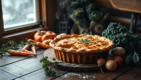 Tourte végétarienne hivernale : le réconfort gourmand qui réchauffe les coeurs