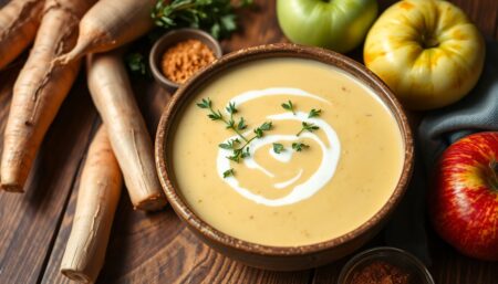 Velouté de panais à la pomme et curry : une recette réconfortante aux saveurs surprenantes